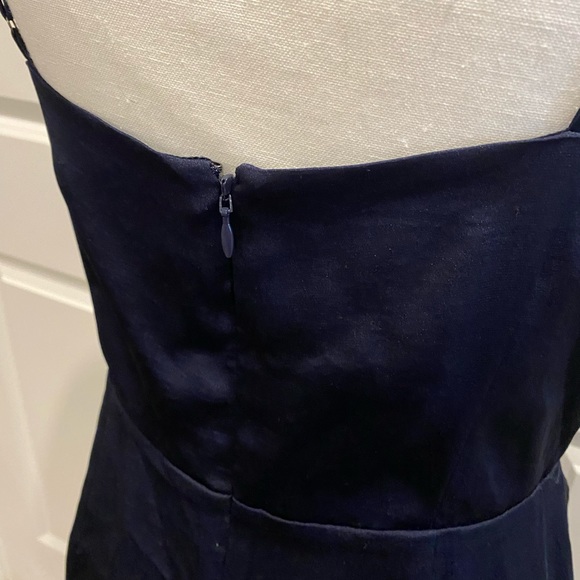 🤡BOGO🤡 NWT Spencer SUNDAY BEST Pure Indigo Satin Strapped Dress - Womens 10 - Picture 8 of 12